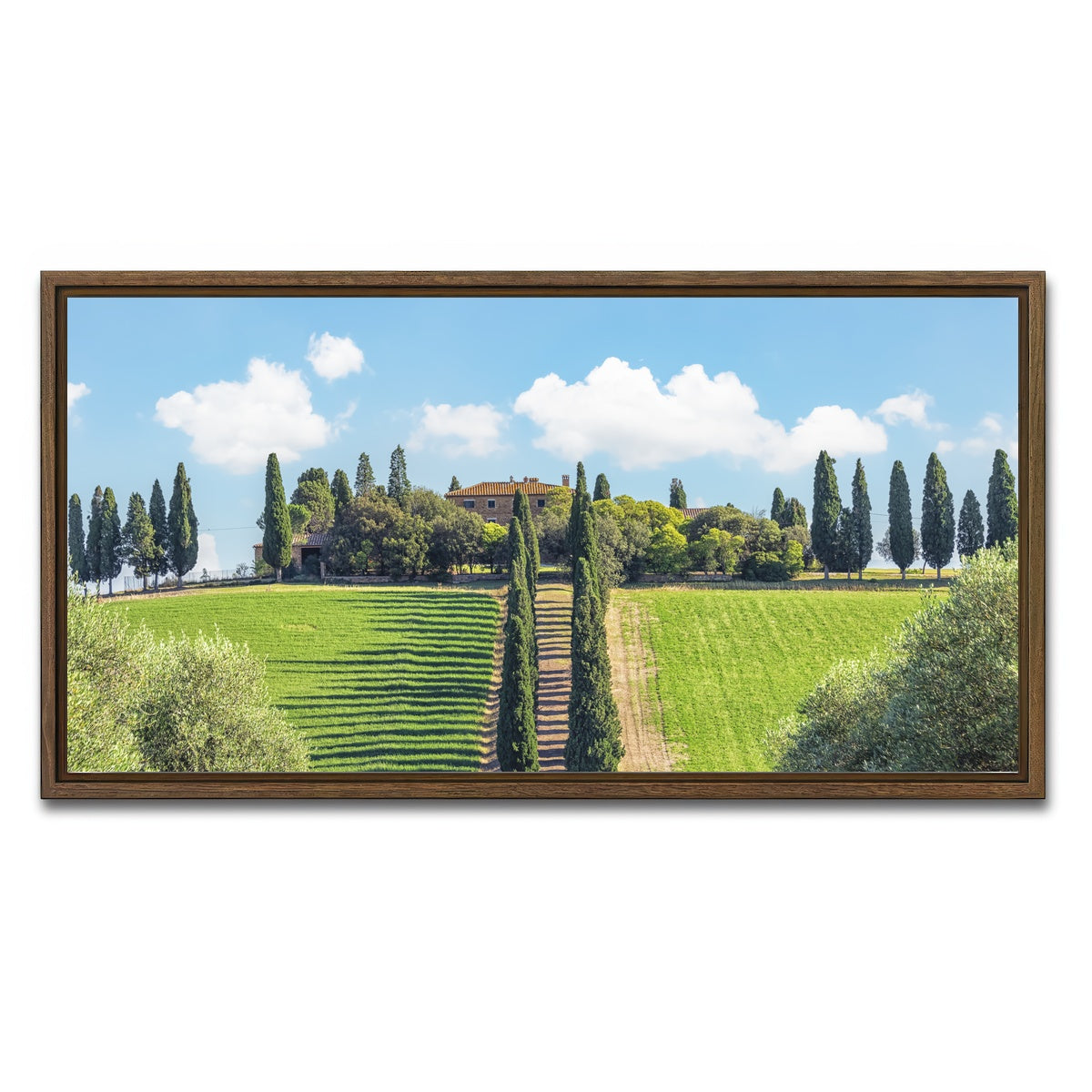 AUTO-MOCKUP WHITE | Tuscany | 1 Piece | Walnut Framed Canvas | group=2x1