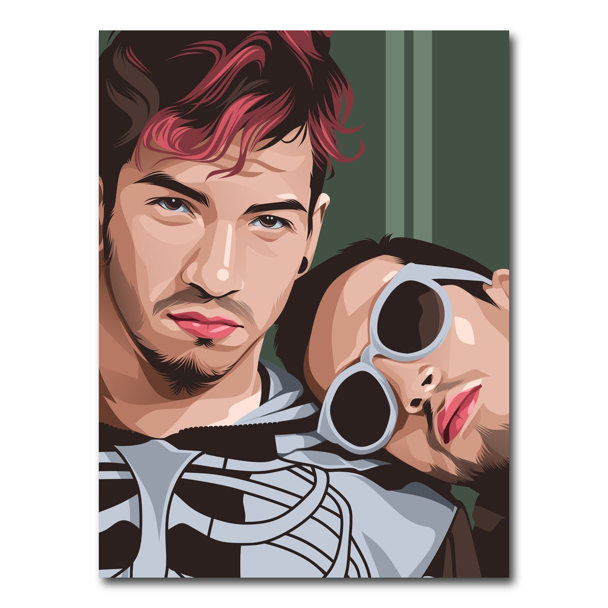 AUTO-MOCKUP WHITE | Twenty One Pilots Green | 1 Piece | Gallery Wrap Canvas | group=3x4