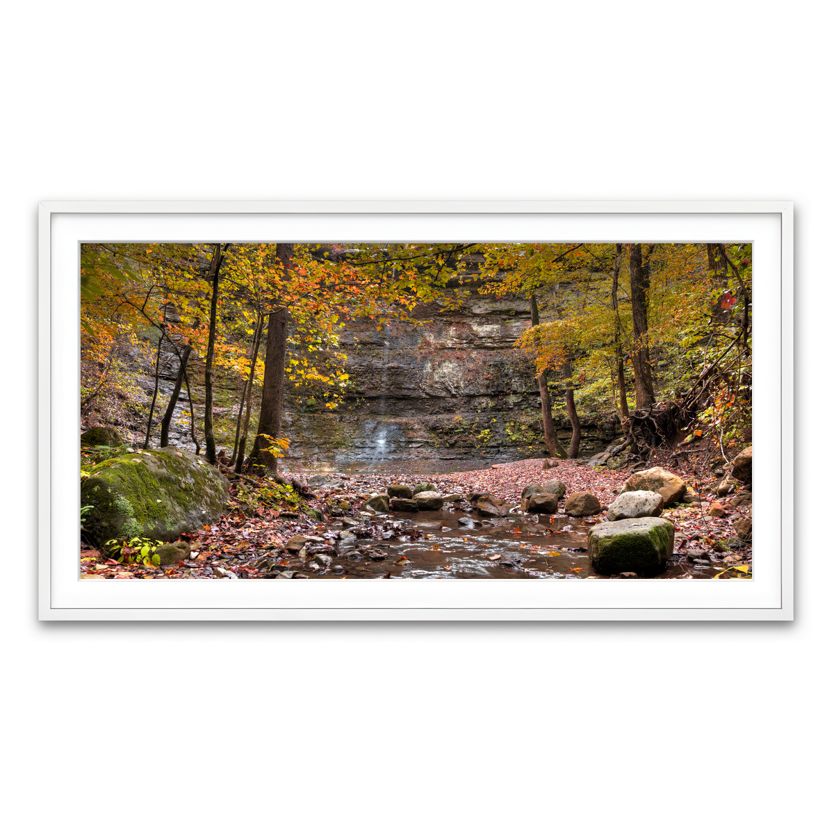 Framed Print 2x1 White