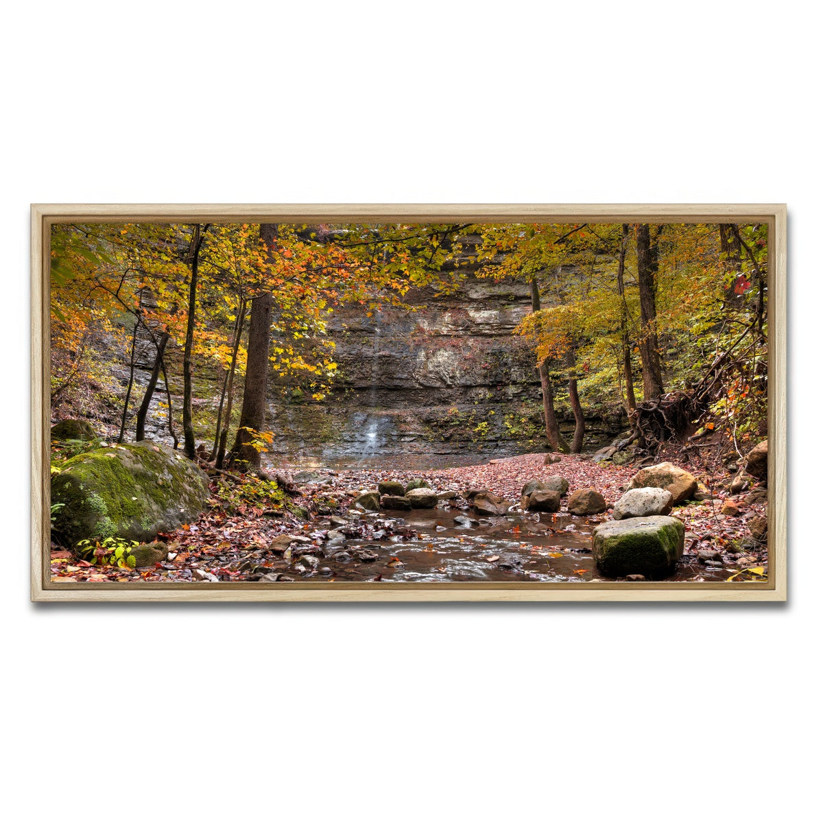 AUTO-MOCKUP WHITE | Twin Falls Autumn | 1 Piece | Natural Framed Canvas | group=2x1