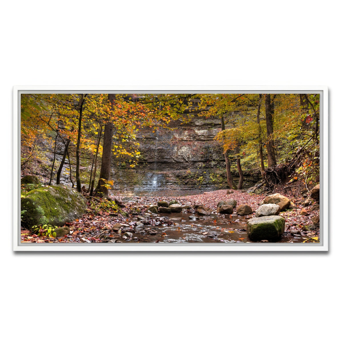 AUTO-MOCKUP WHITE | Twin Falls Autumn | 1 Piece | White Framed Canvas | group=2x1