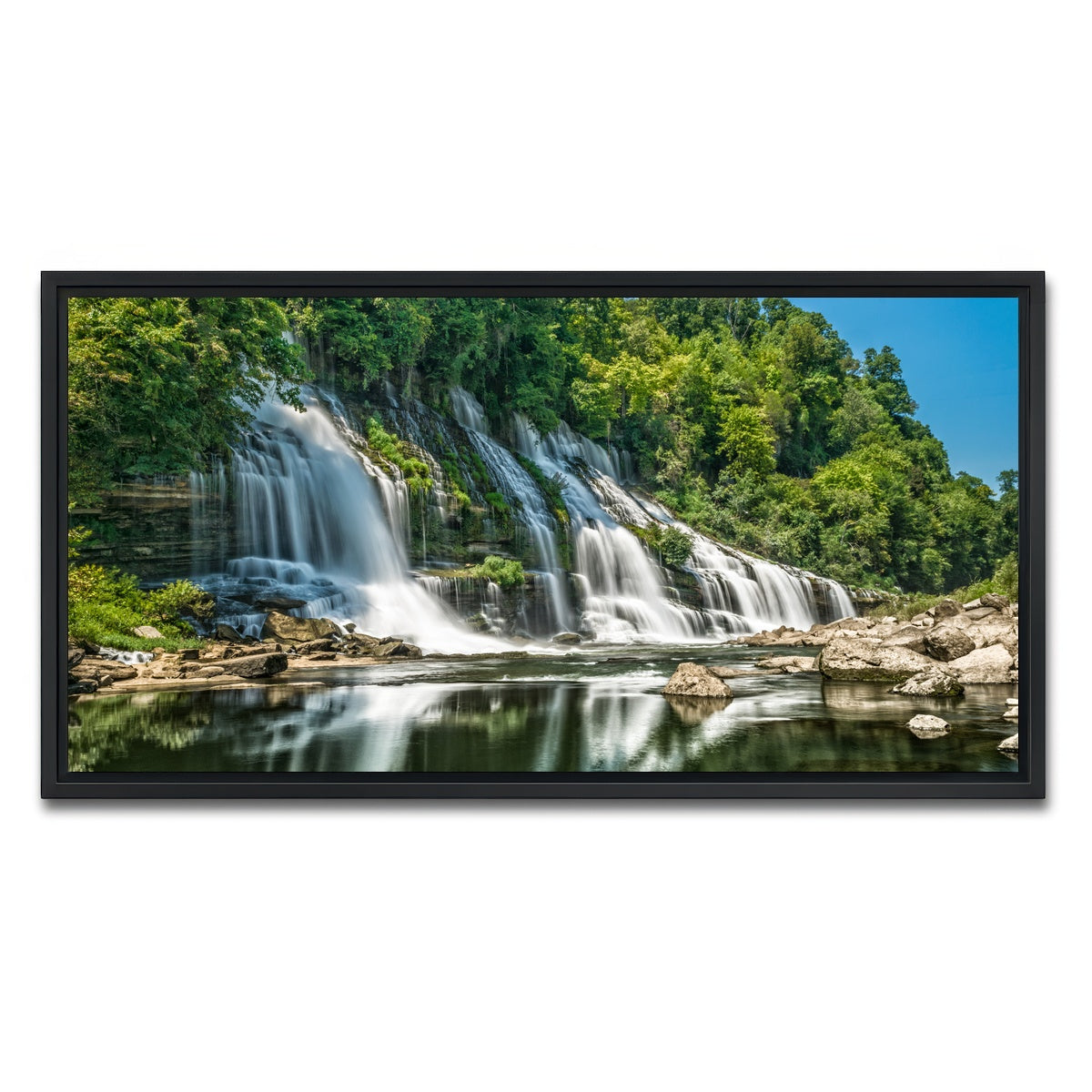 AUTO-MOCKUP WHITE | Twin Falls | 1 Piece | Black Framed Canvas | group=2x1