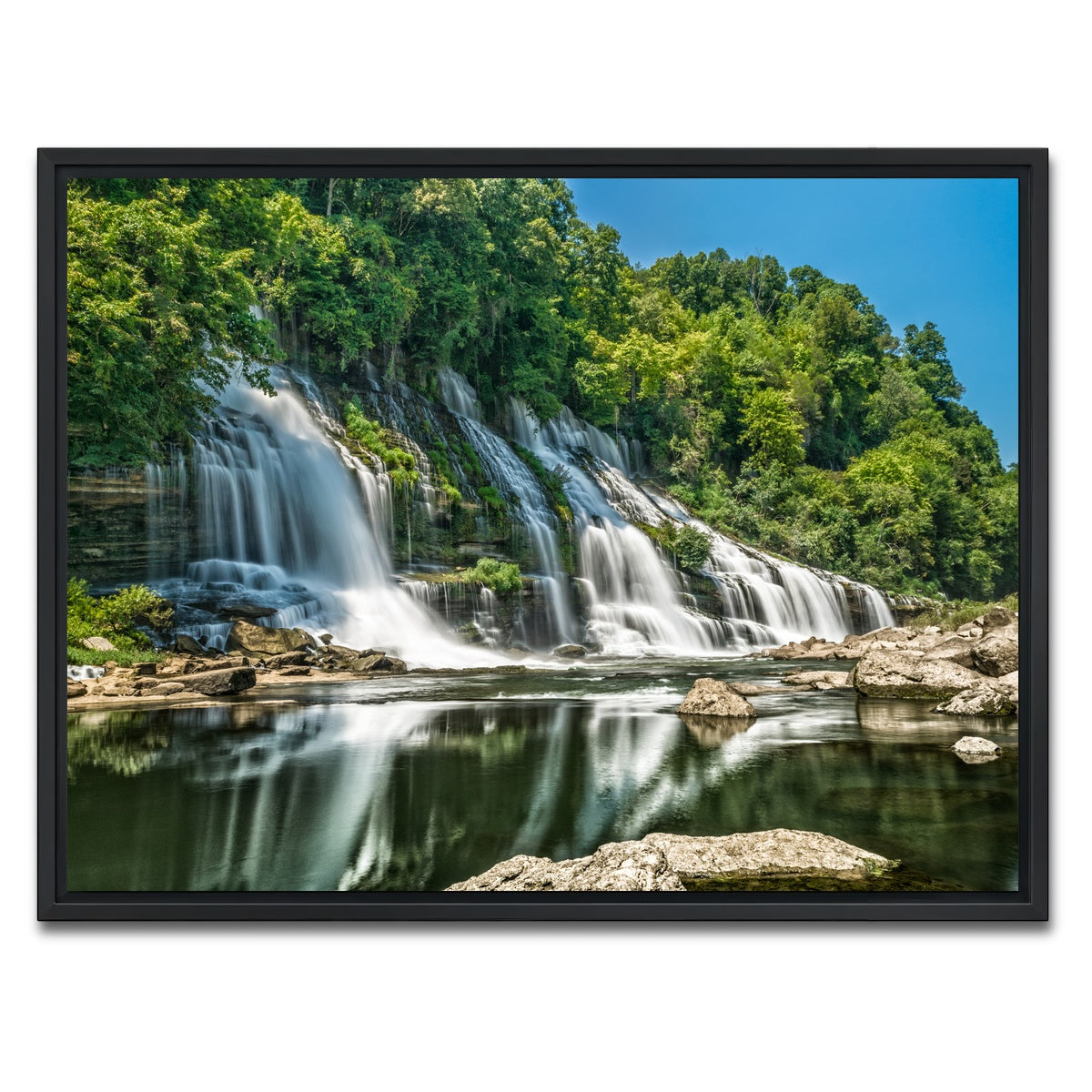 AUTO-MOCKUP WHITE | Twin Falls | 1 Piece | Black Framed Canvas | group=4x3