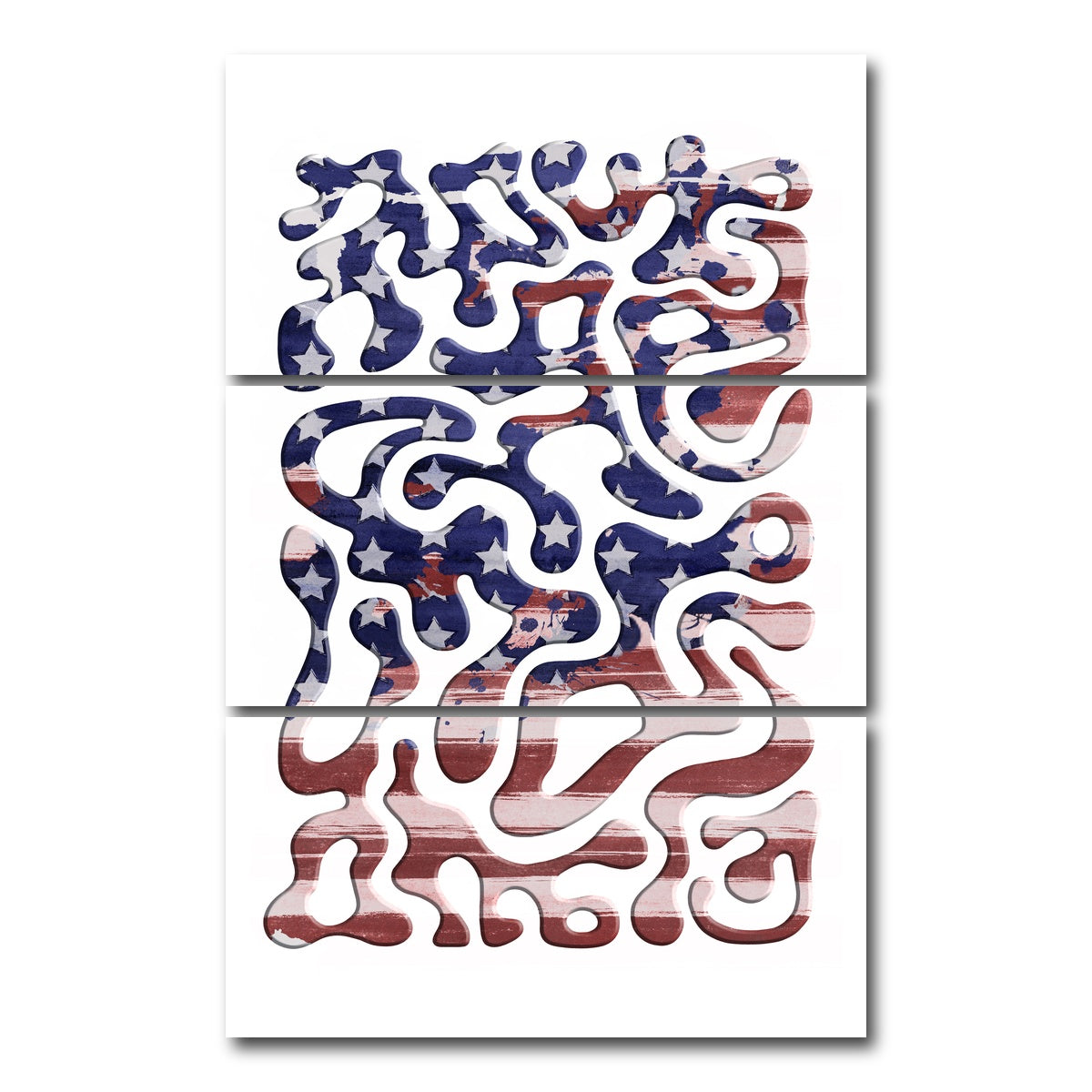 AUTO-MOCKUP WHITE | Twisted Beats No. 10.17 - Festival | 3 Piece | Gallery Wrap Canvas | group=12x24_stacked