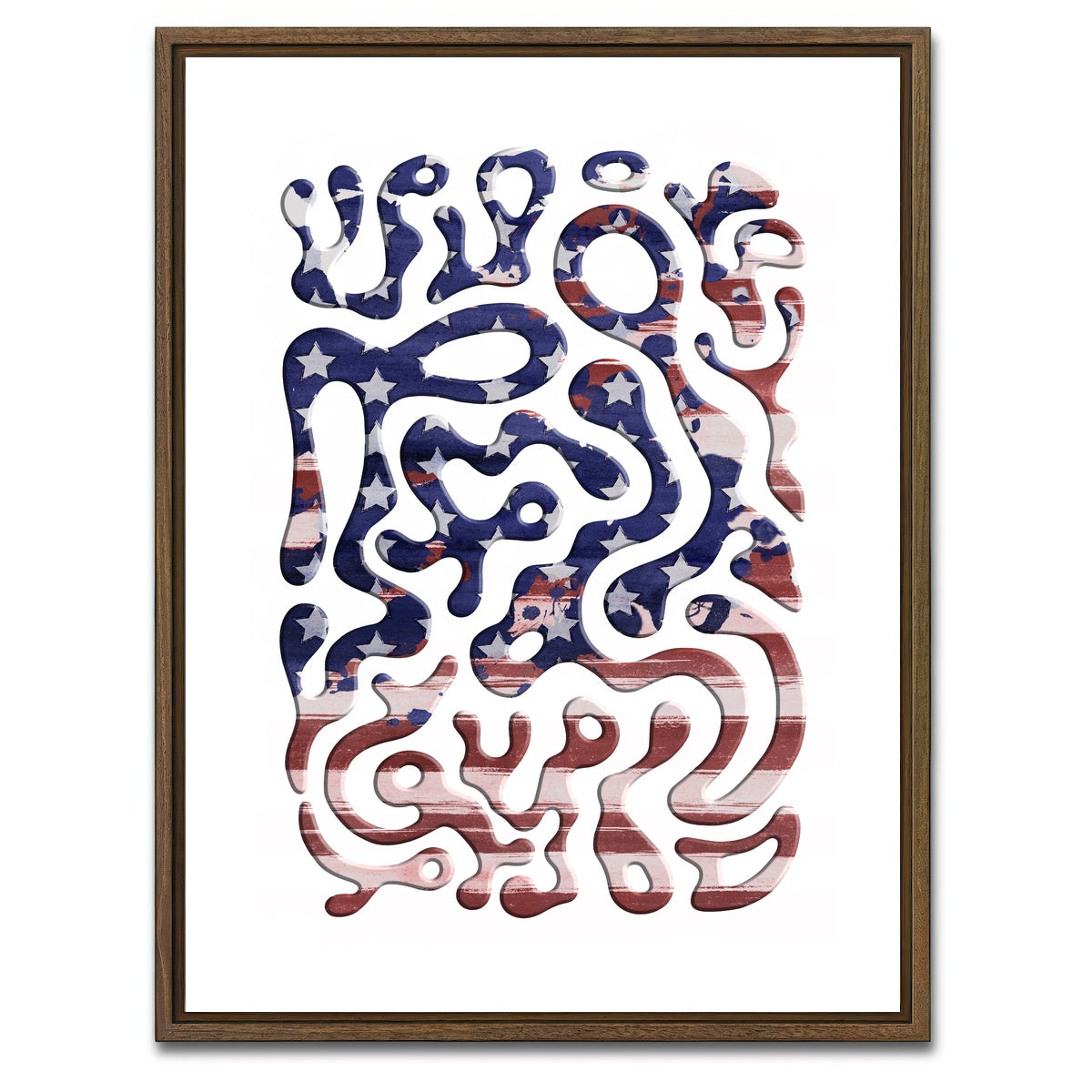 AUTO-MOCKUP WHITE | Twisted Beats No. 11.17 - Trance | 1 Piece | Walnut Framed Canvas | group=3x4