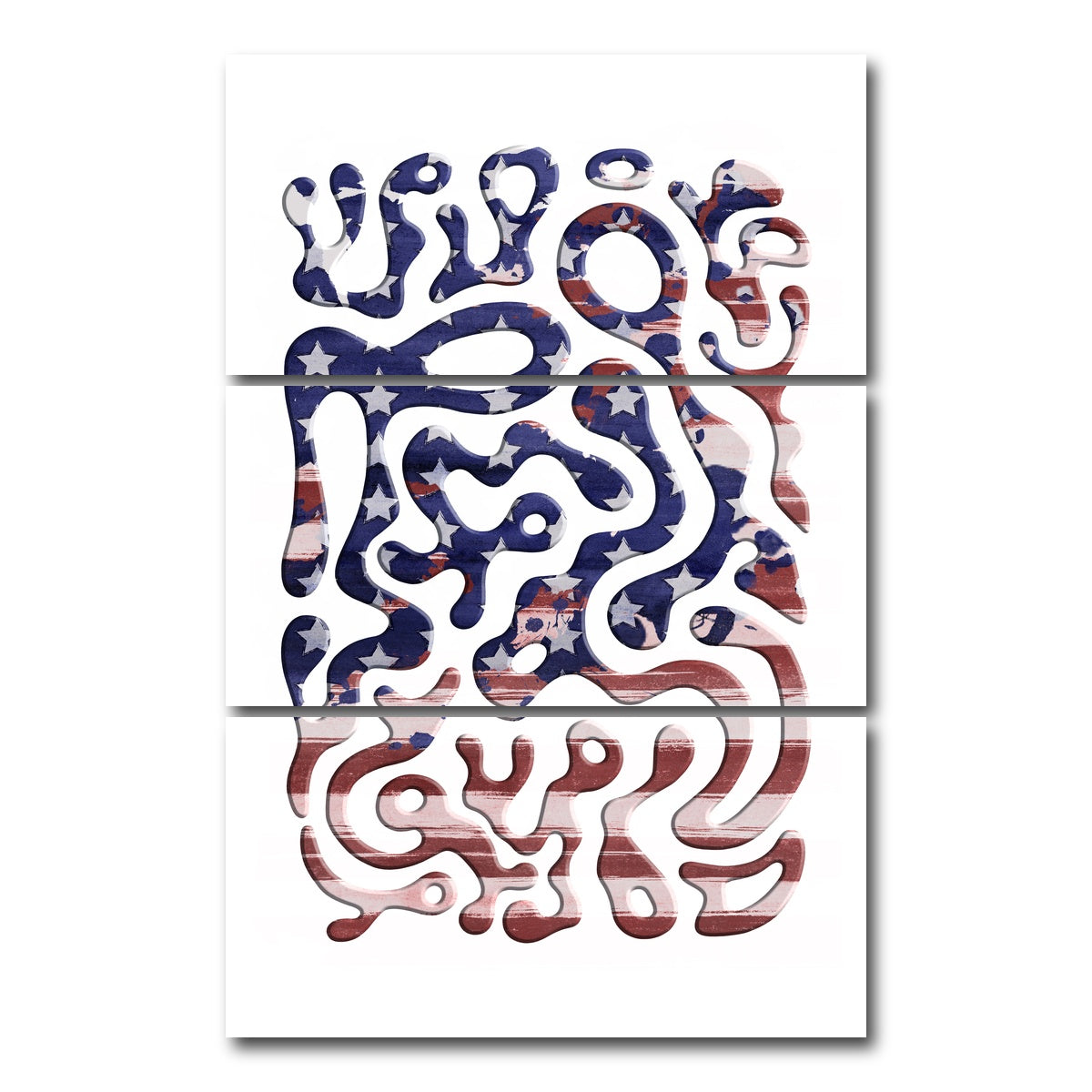 AUTO-MOCKUP WHITE | Twisted Beats No. 11.17 - Trance | 3 Piece | Gallery Wrap Canvas | group=12x24_stacked