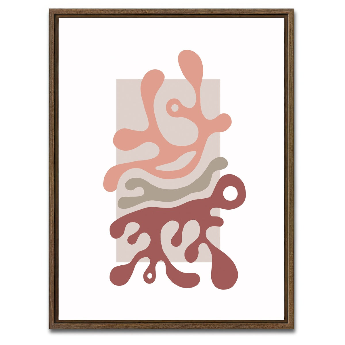 AUTO-MOCKUP WHITE | Twisted Beats No. 1 - The Beginning | 1 Piece | Walnut Framed Canvas | group=3x4