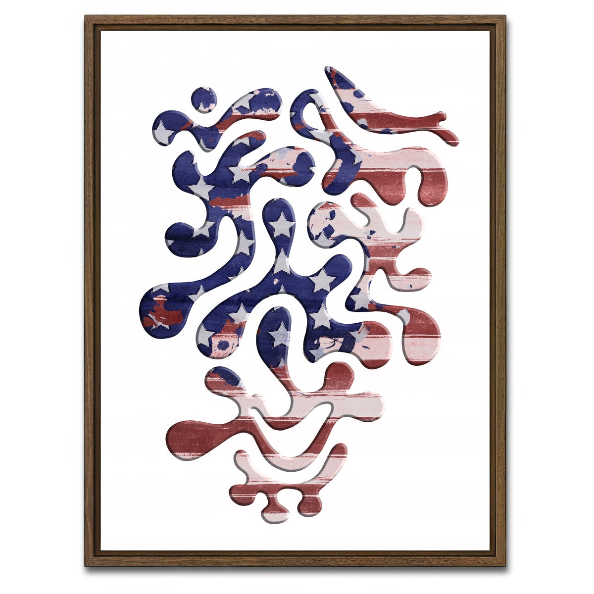 AUTO-MOCKUP WHITE | Twisted Beats No. 5.17 - The Rising | 1 Piece | Walnut Framed Canvas | group=3x4