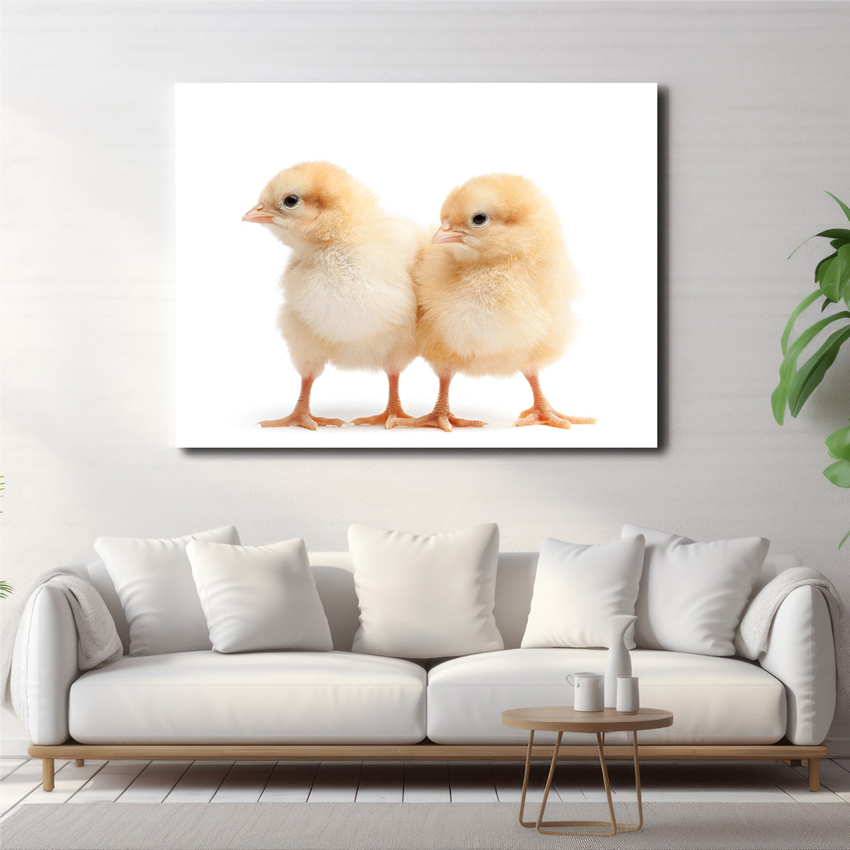 Two Baby Chickens Wall Art