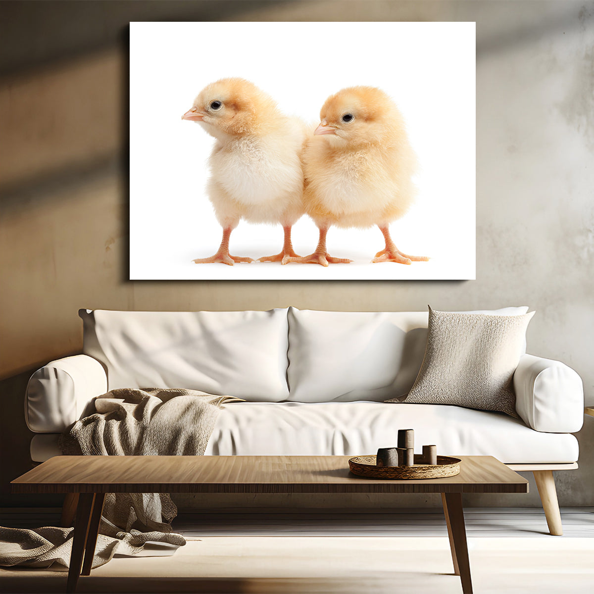 Two Baby Chickens Wall Art