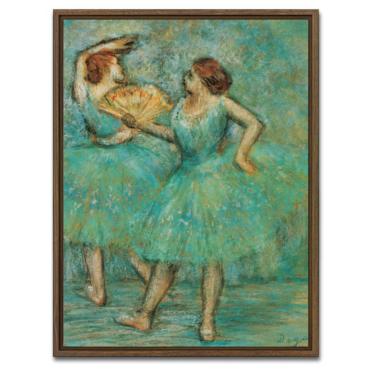 AUTO-MOCKUP WHITE | Two Dancers | 1 Piece | Walnut Framed Canvas | group=3x4