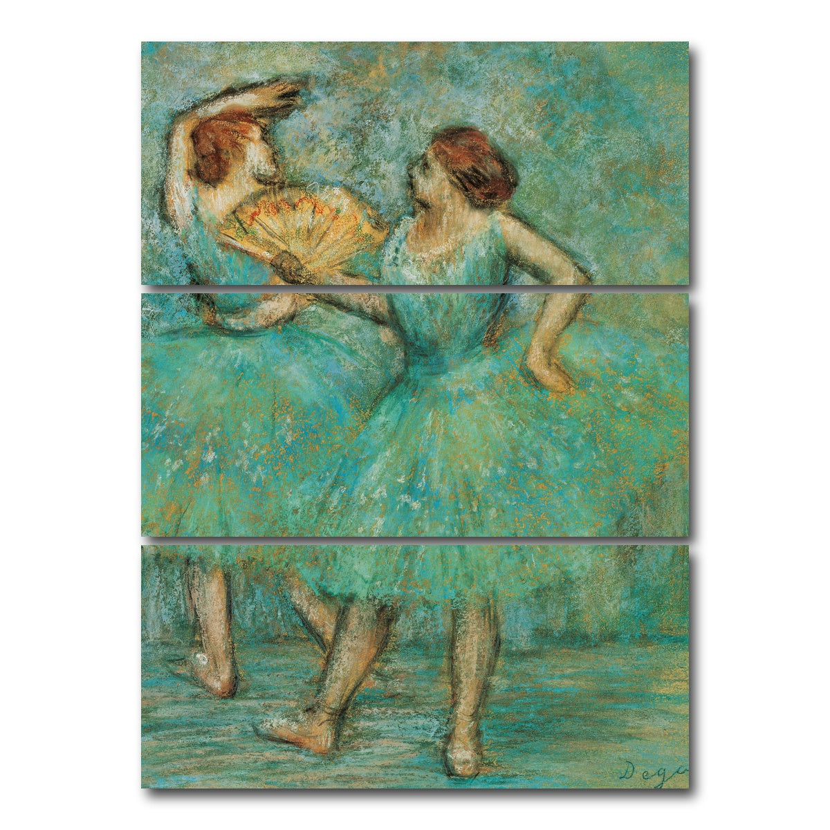 AUTO-MOCKUP WHITE | Two Dancers | 3 Piece | Gallery Wrap Canvas | group=8x18_stacked