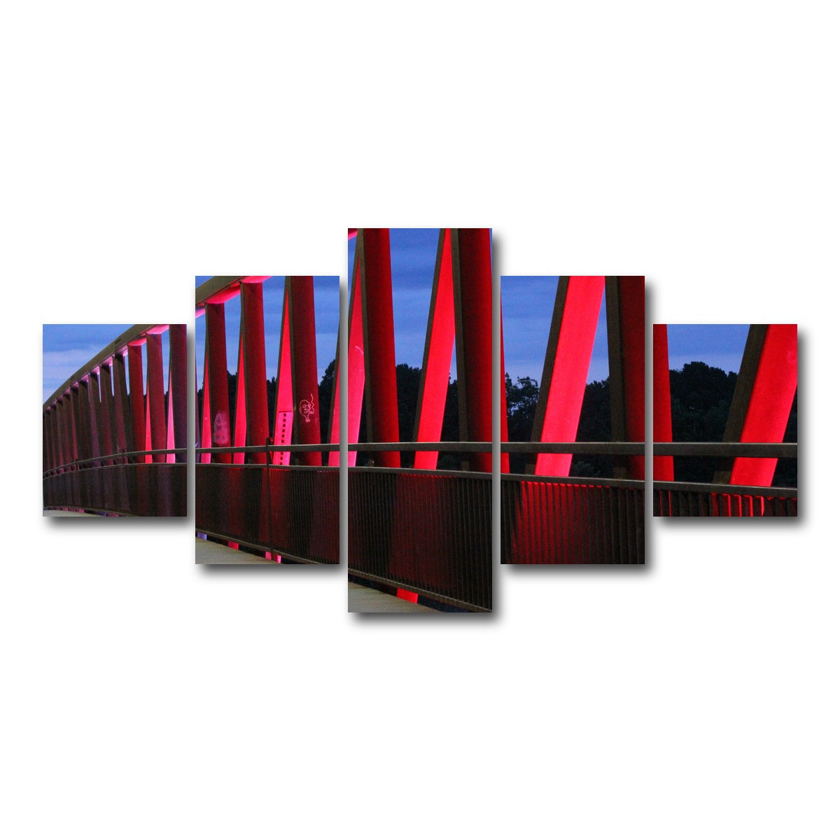 AUTO-MOCKUP WHITE | Two Rivers Park Bridge | 5 Piece | Gallery Wrap Canvas | group=5_short