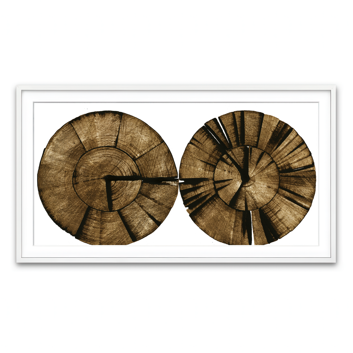 Framed Print 2x1 White