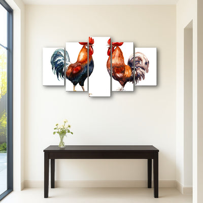 AUTO-MOCKUP ROOM | Two red roosters