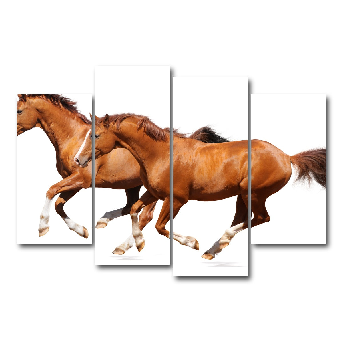 AUTO-MOCKUP WHITE | Two sorrel horses | 4 Piece | Gallery Wrap Canvas | group=4_short