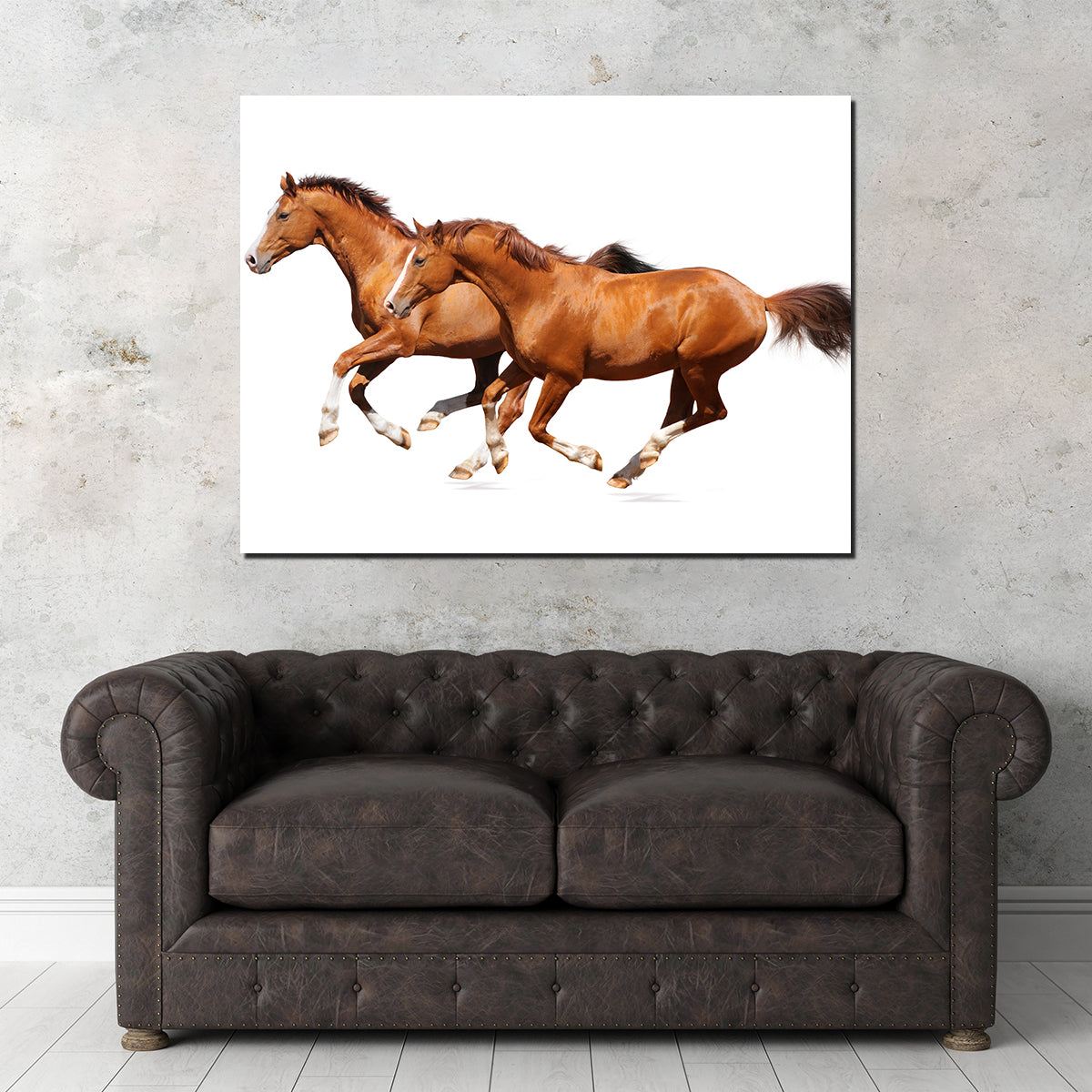 Two Sorrel Horses Wall Art