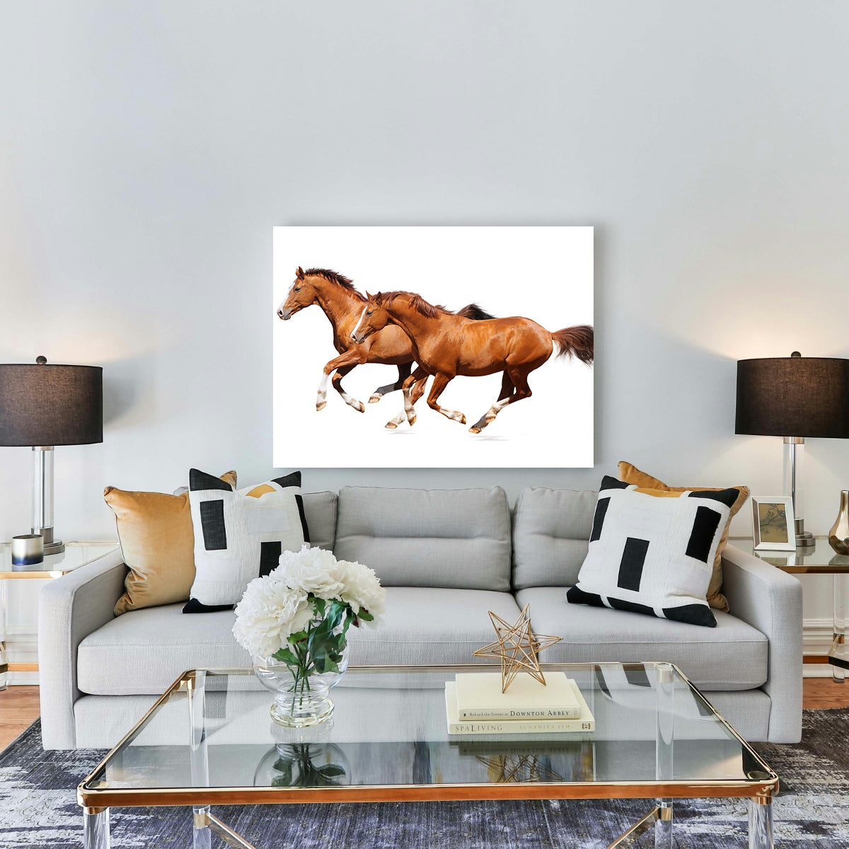 Two Sorrel Horses Wall Art