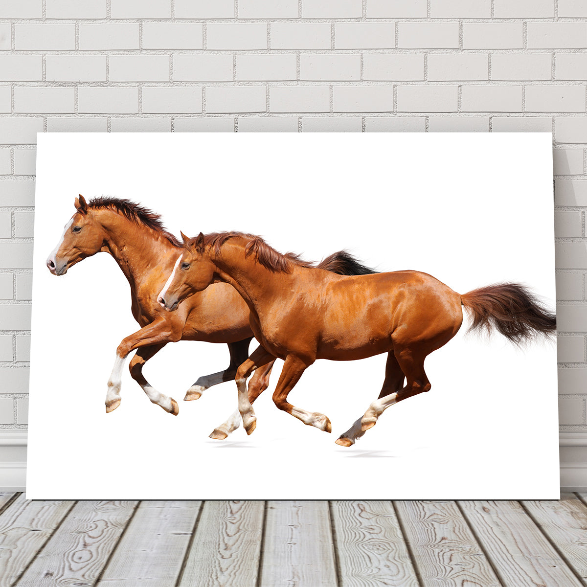 Two Sorrel Horses Wall Art