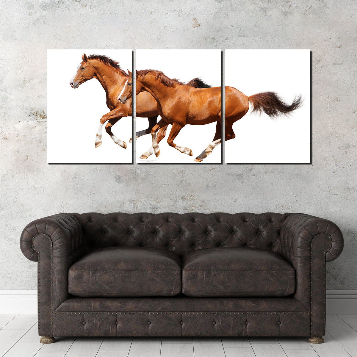 Two Sorrel Horses Wall Art