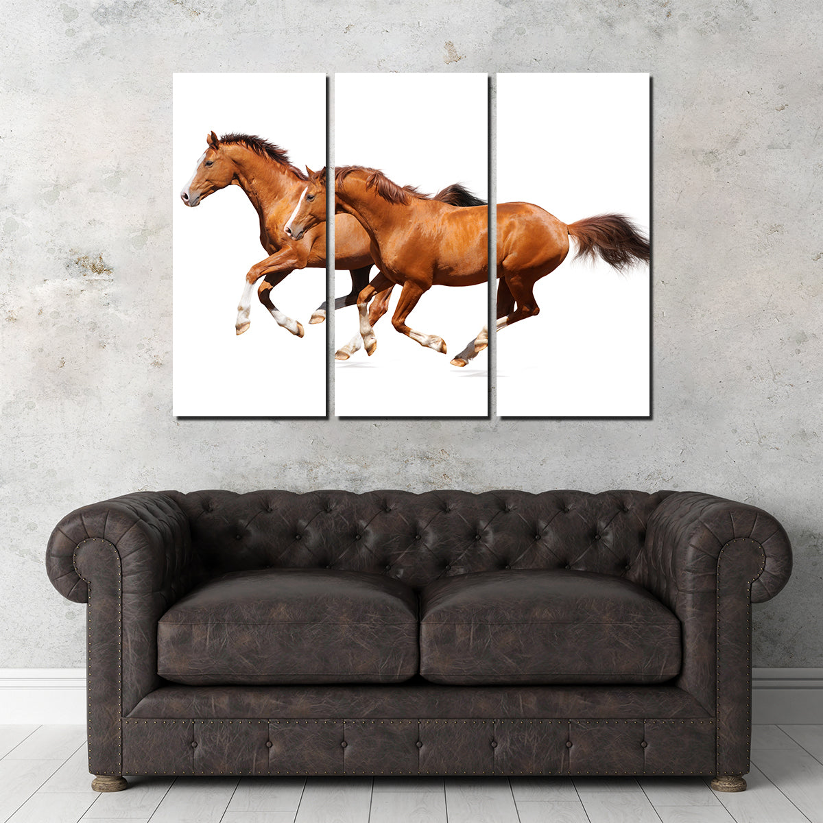Two Sorrel Horses Wall Art