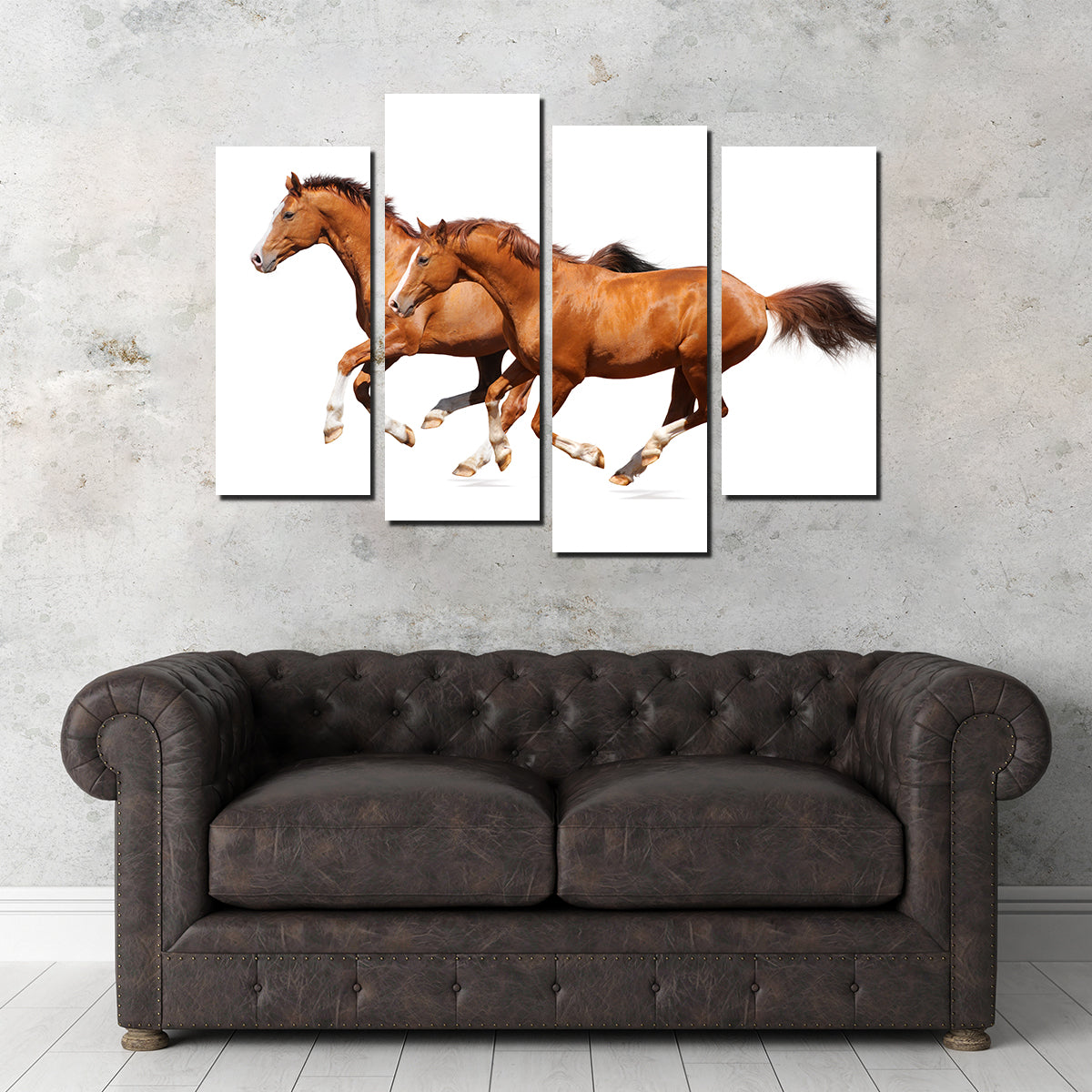 Two Sorrel Horses Wall Art
