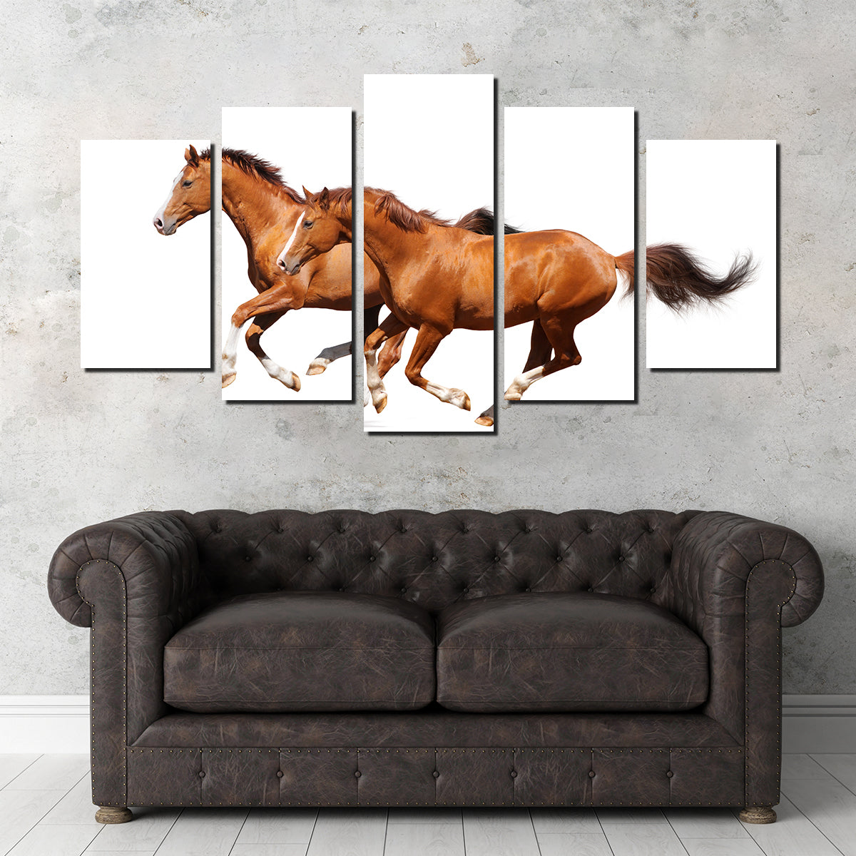 Two Sorrel Horses Wall Art