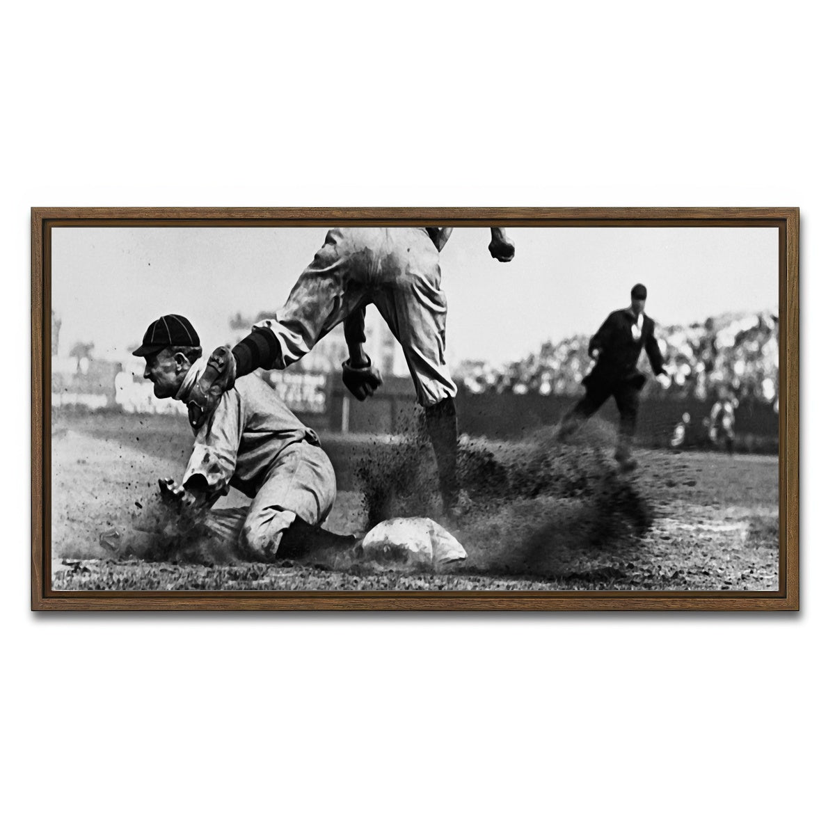 AUTO-MOCKUP WHITE | Ty Cobb | 1 Piece | Walnut Framed Canvas | group=2x1