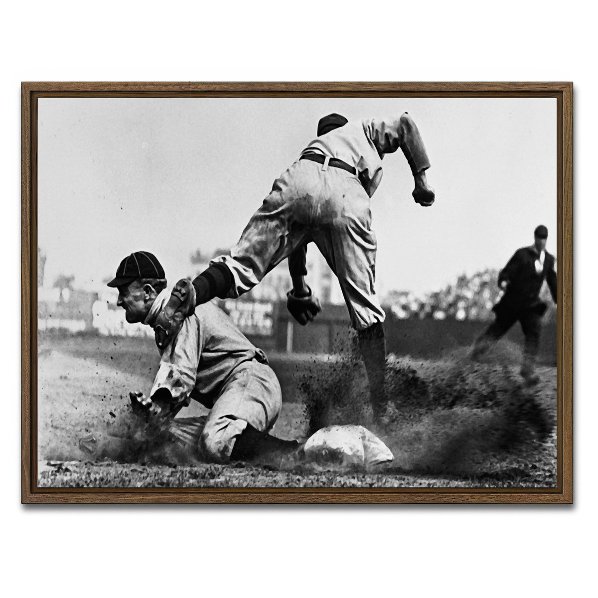 AUTO-MOCKUP WHITE | Ty Cobb | 1 Piece | Walnut Framed Canvas | group=4x3