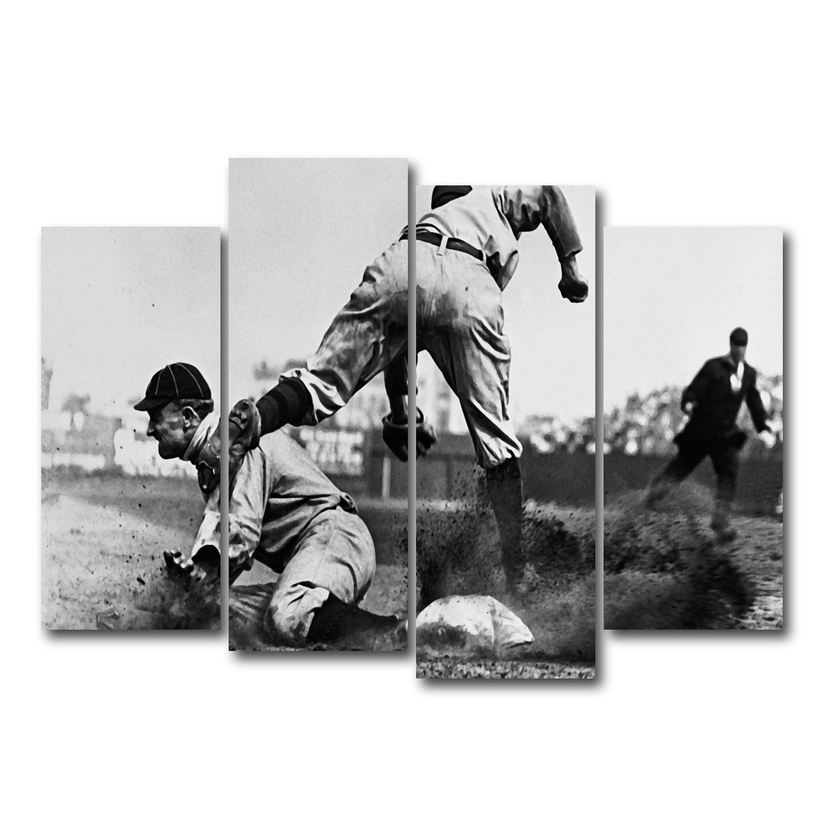 AUTO-MOCKUP WHITE | Ty Cobb | 4 Piece | Gallery Wrap Canvas | group=4_normal