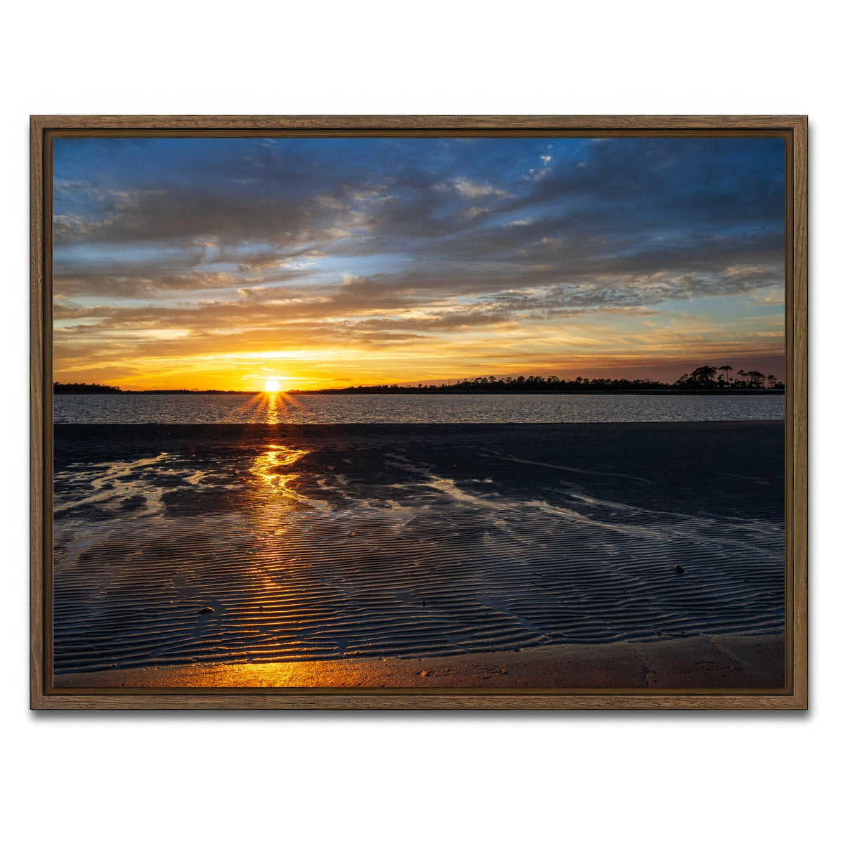 AUTO-MOCKUP WHITE | Tybee Island GA | 1 Piece | Walnut Framed Canvas | group=4x3