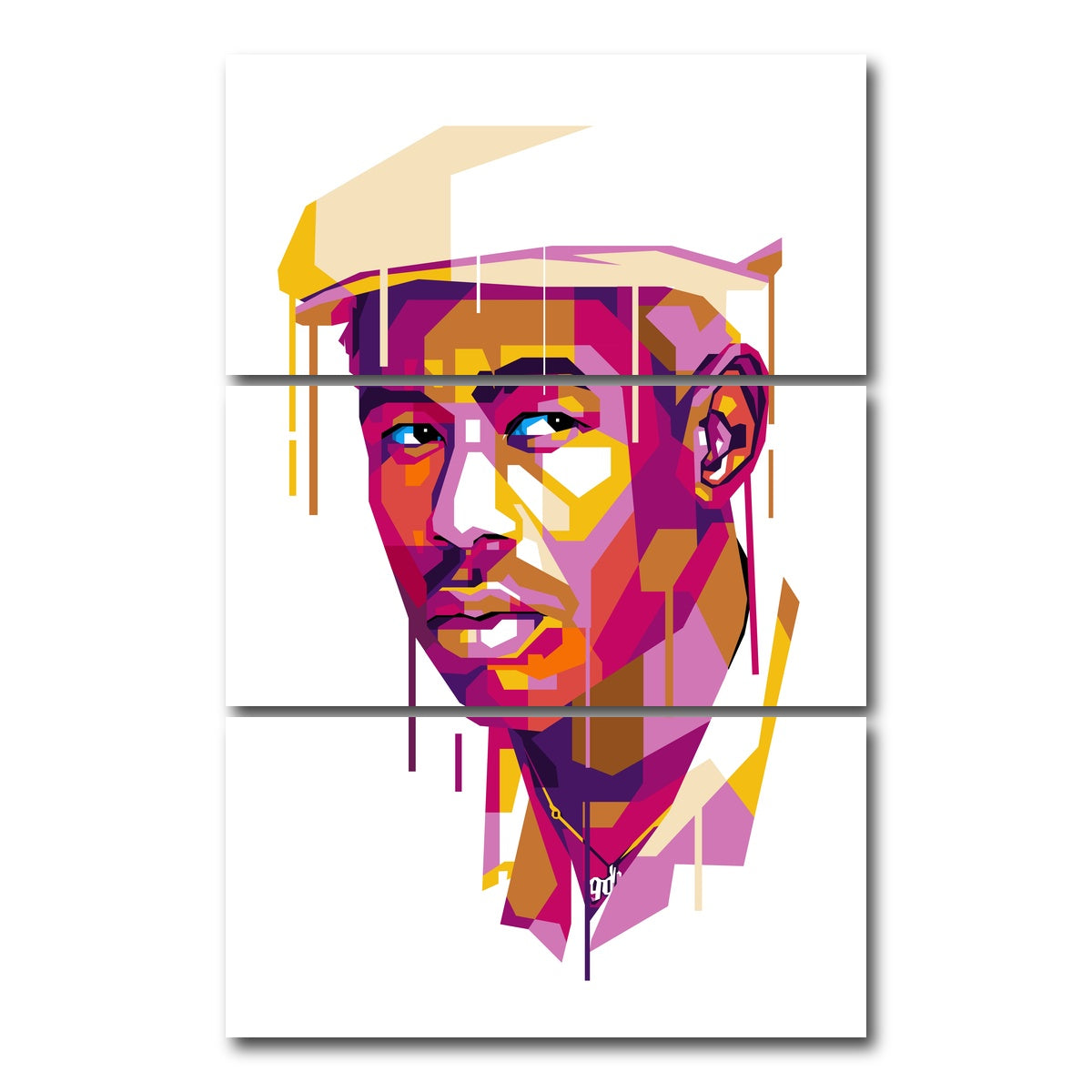 AUTO-MOCKUP WHITE | Tyler Drip | 3 Piece | Gallery Wrap Canvas | group=12x24_stacked