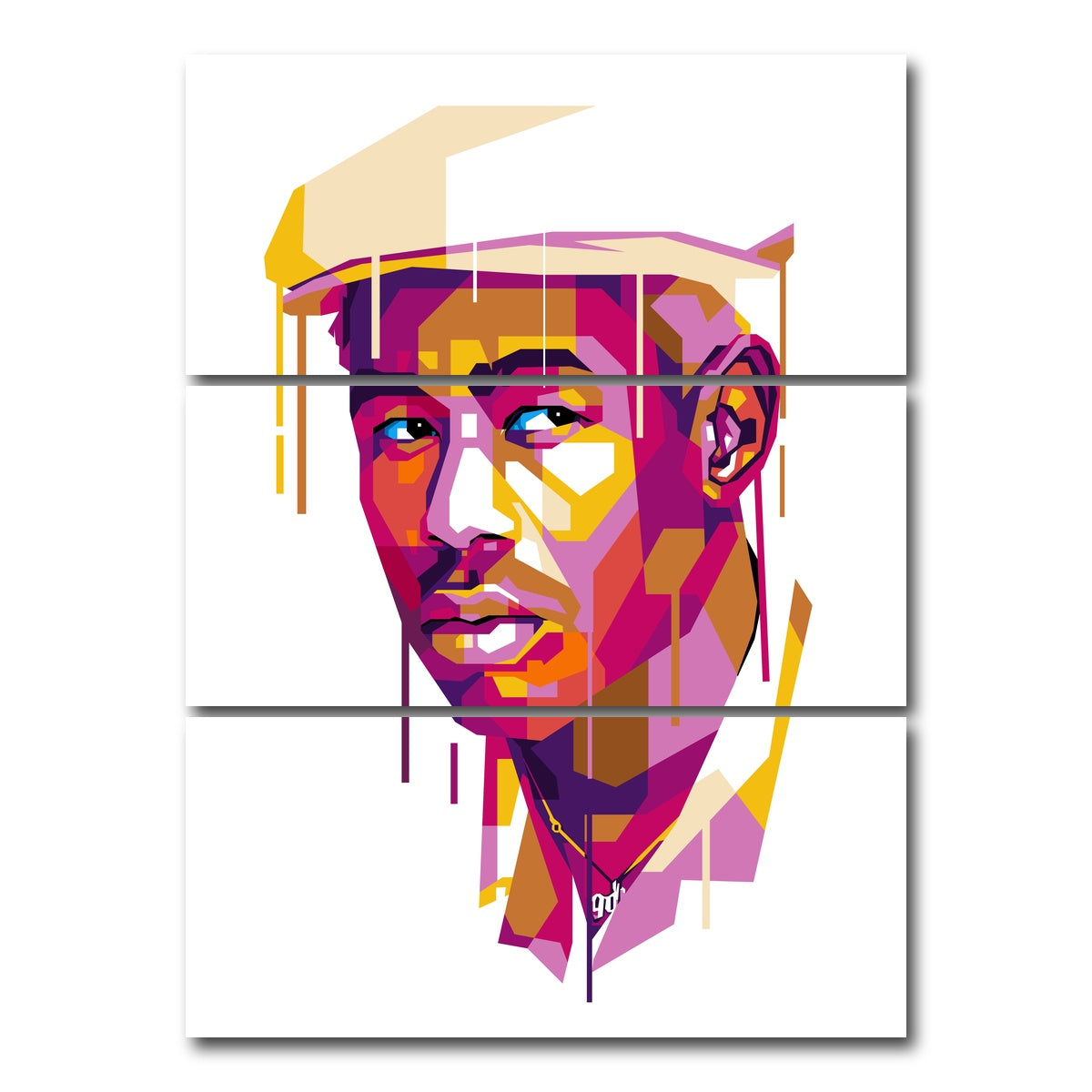 AUTO-MOCKUP WHITE | Tyler Drip | 3 Piece | Gallery Wrap Canvas | group=8x18_stacked