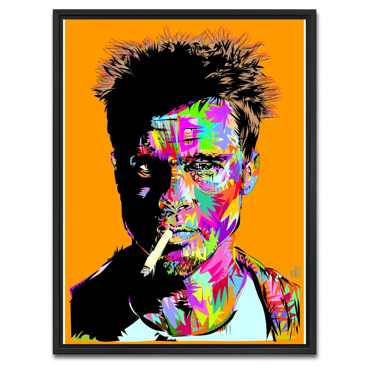 AUTO-MOCKUP WHITE | Tyler Durden | 1 Piece | Black Framed Canvas | group=3x4