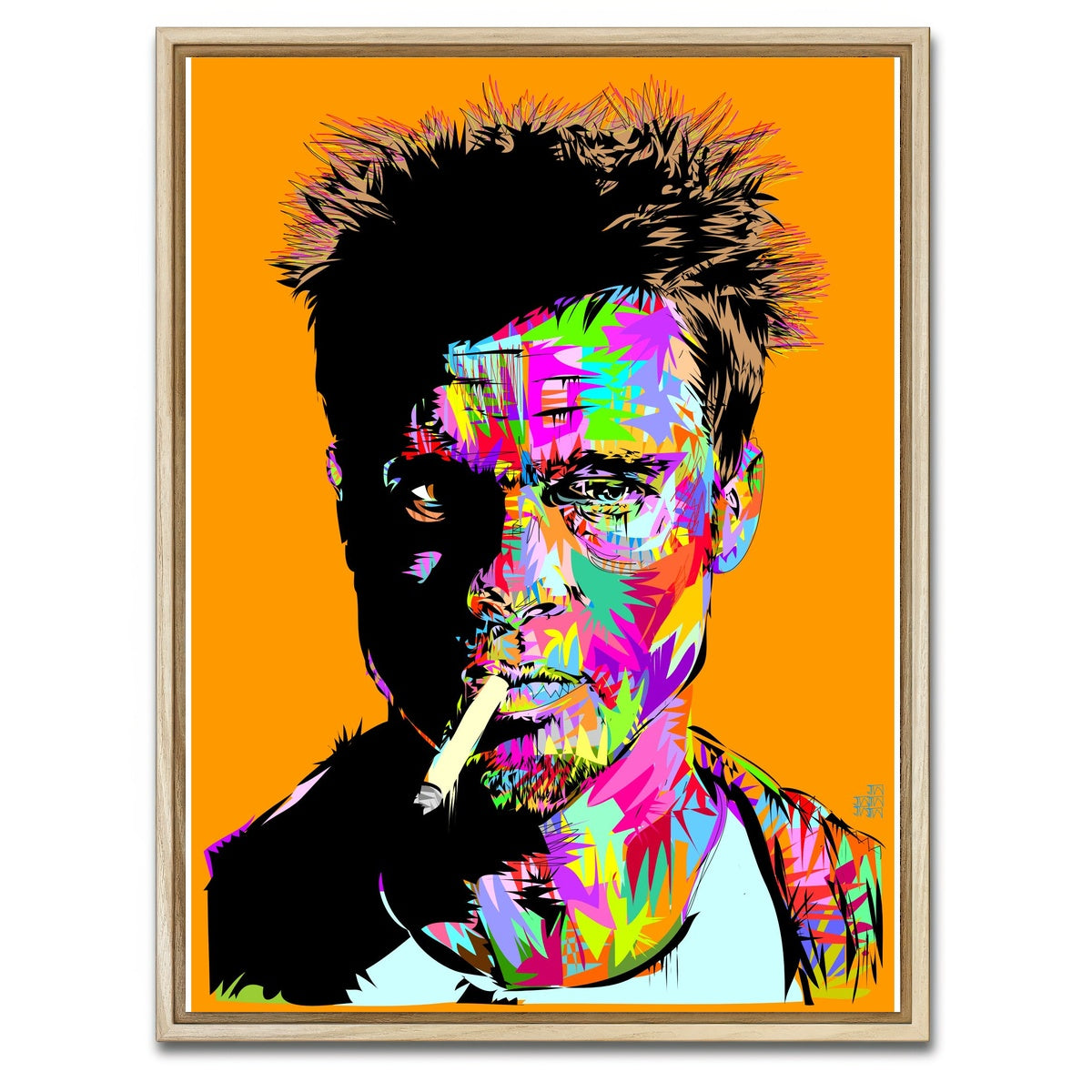 AUTO-MOCKUP WHITE | Tyler Durden | 1 Piece | Natural Framed Canvas | group=3x4