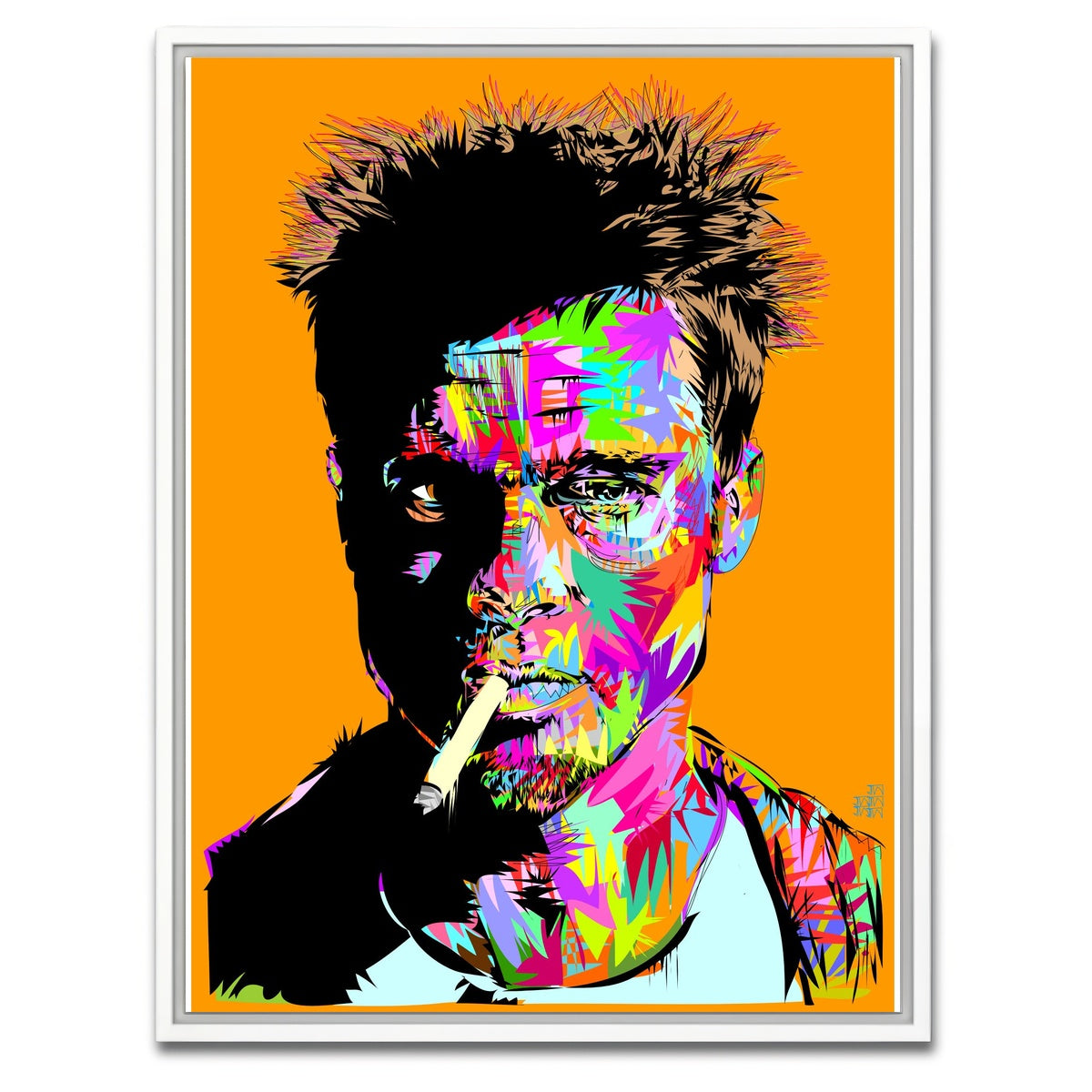 AUTO-MOCKUP WHITE | Tyler Durden | 1 Piece | White Framed Canvas | group=3x4