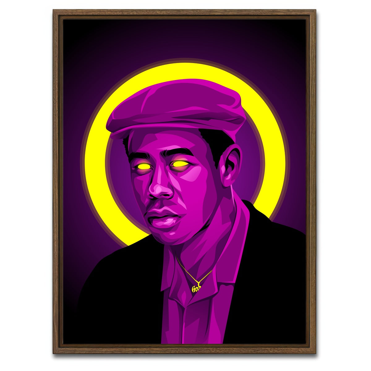 AUTO-MOCKUP WHITE | Tyler the creator | 1 Piece | Walnut Framed Canvas | group=3x4