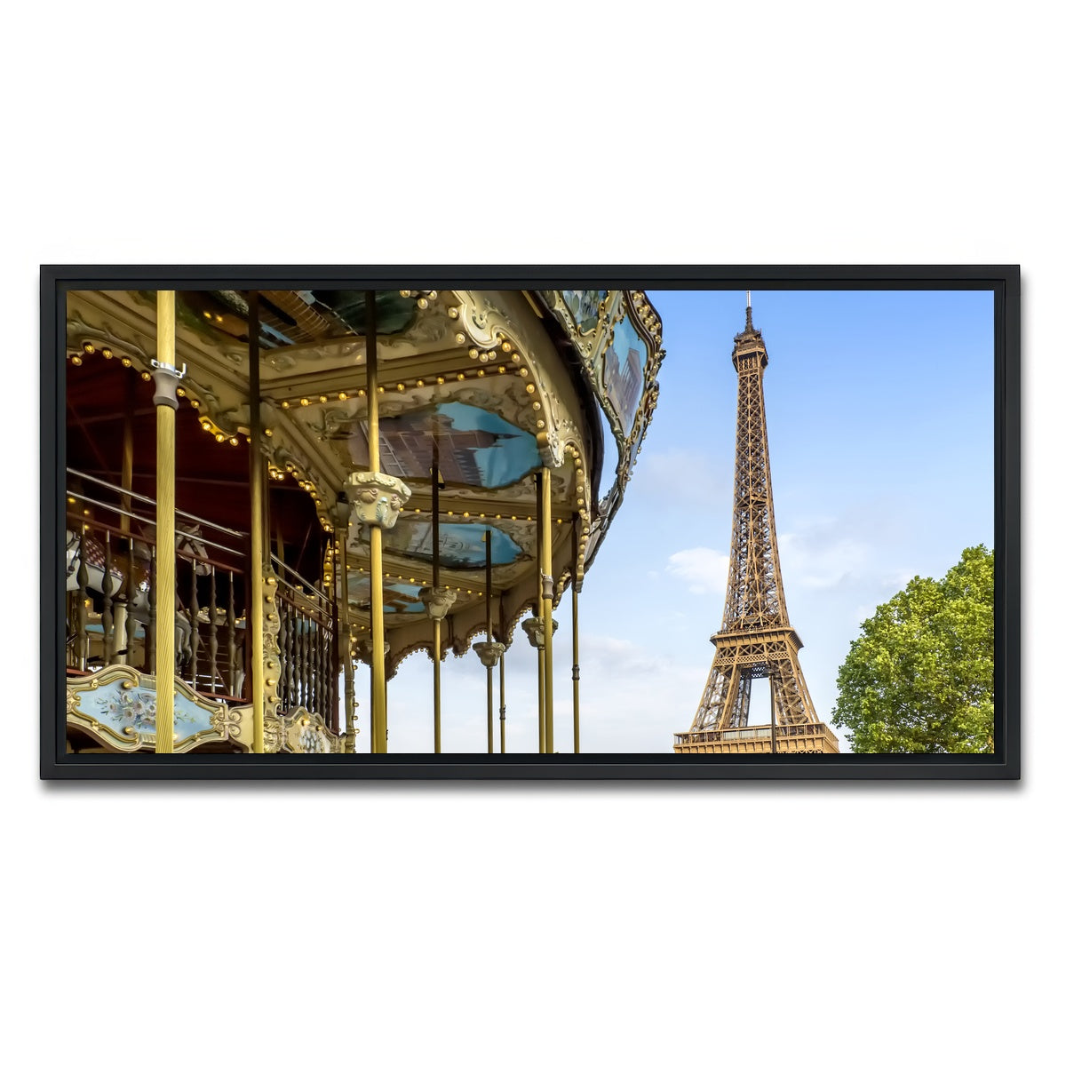 AUTO-MOCKUP WHITE | Typical Paris | 1 Piece | Black Framed Canvas | group=2x1