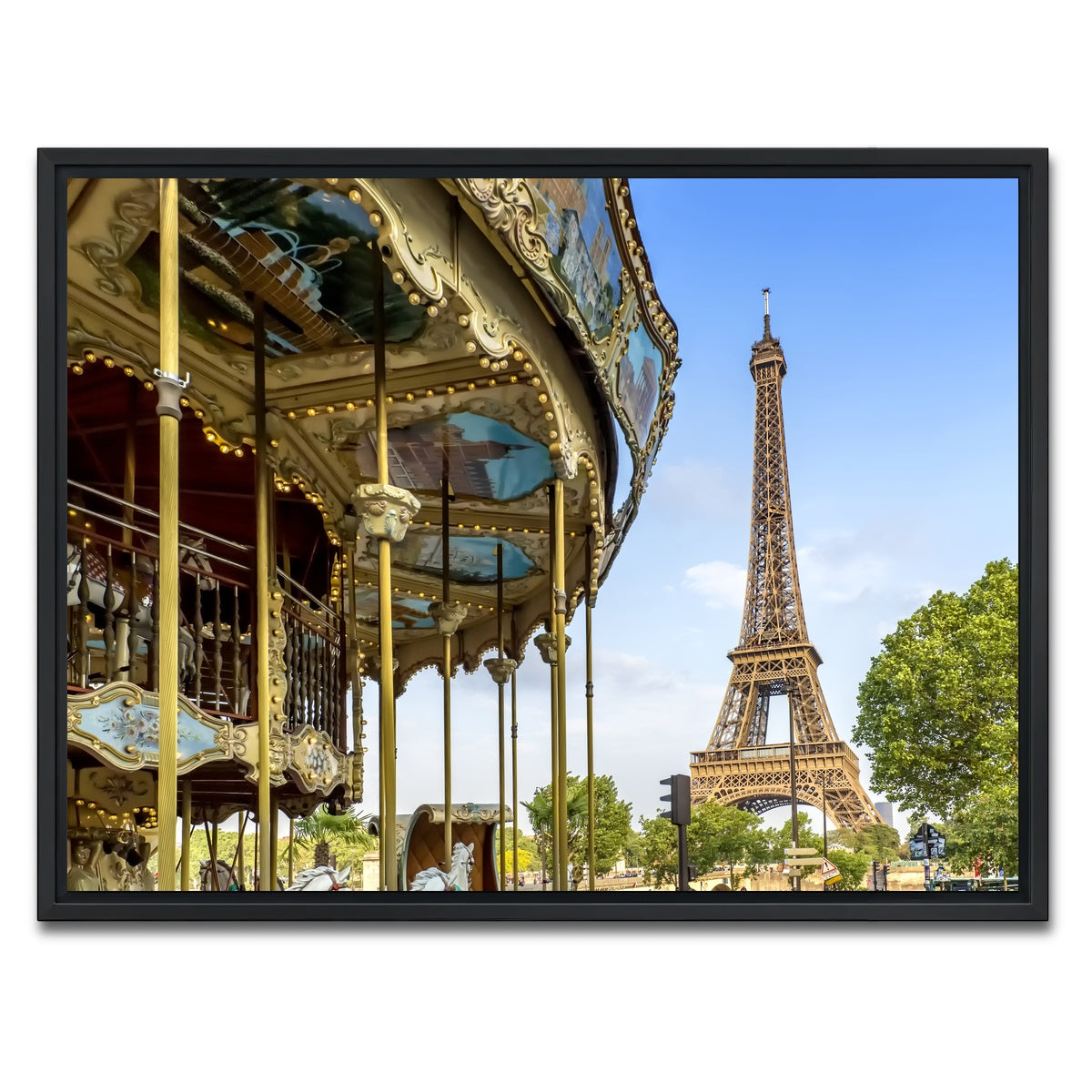 AUTO-MOCKUP WHITE | Typical Paris | 1 Piece | Black Framed Canvas | group=4x3