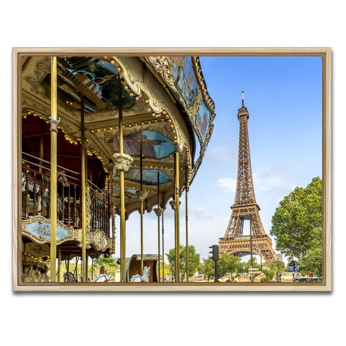 AUTO-MOCKUP WHITE | Typical Paris | 1 Piece | Natural Framed Canvas | group=4x3