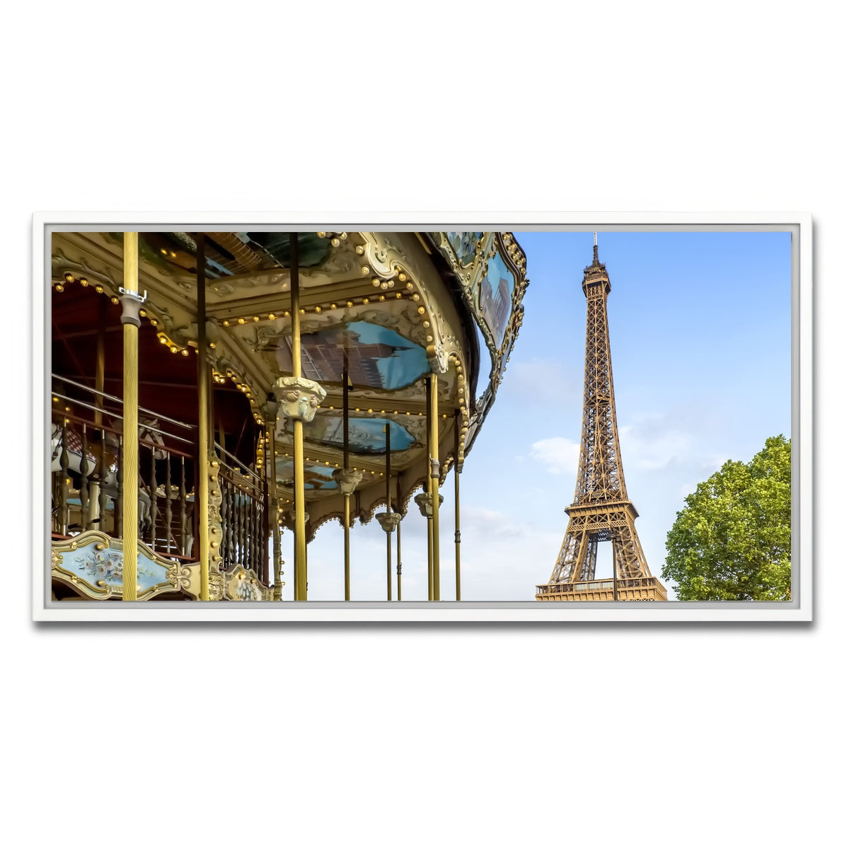 AUTO-MOCKUP WHITE | Typical Paris | 1 Piece | White Framed Canvas | group=2x1