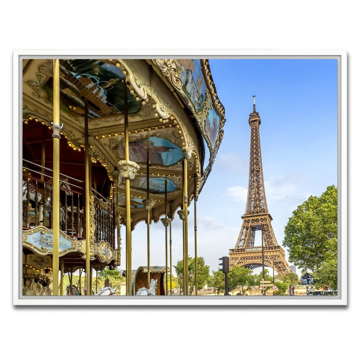 AUTO-MOCKUP WHITE | Typical Paris | 1 Piece | White Framed Canvas | group=4x3