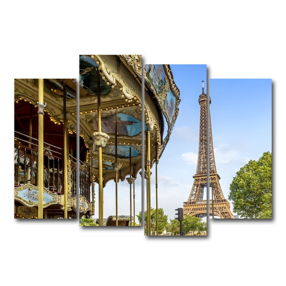 AUTO-MOCKUP WHITE | Typical Paris | 4 Piece | Gallery Wrap Canvas | group=4_normal