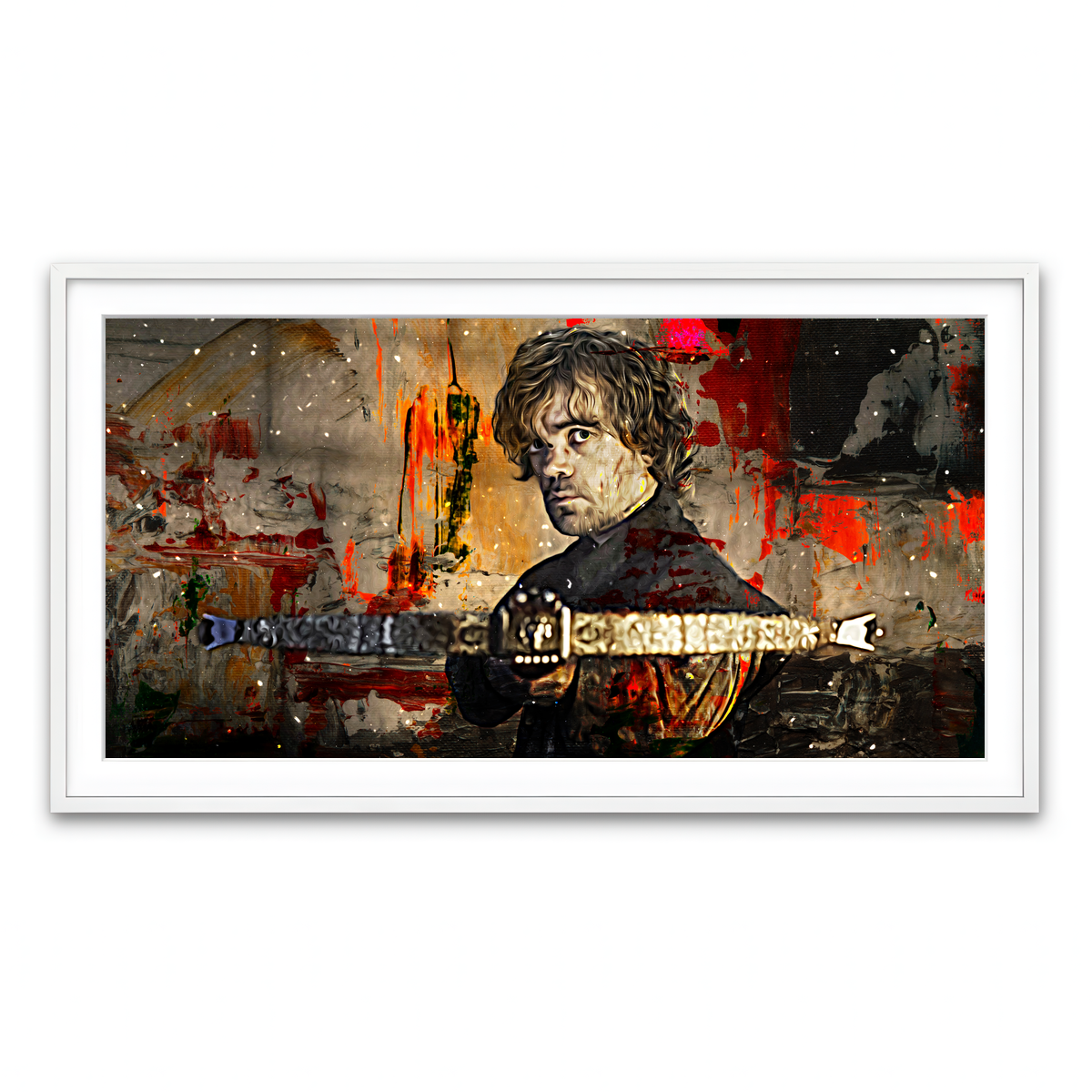 Framed Print 2x1 White