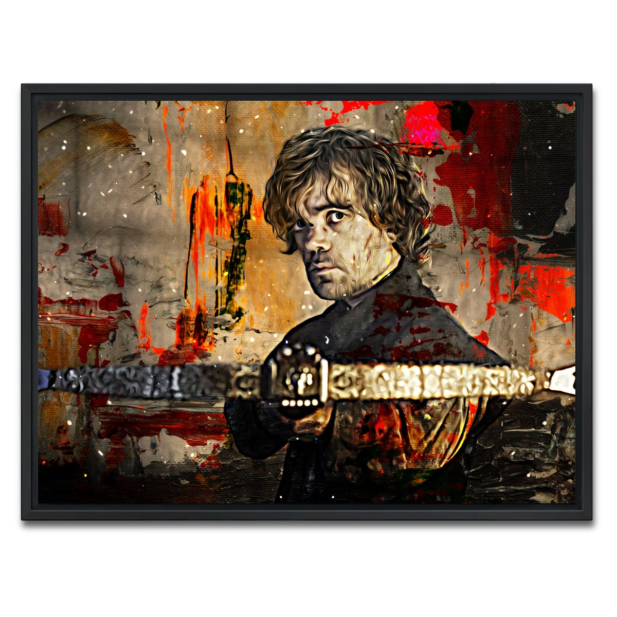 AUTO-MOCKUP WHITE | Tyrion Lannister | 1 Piece | Black Framed Canvas | group=4x3