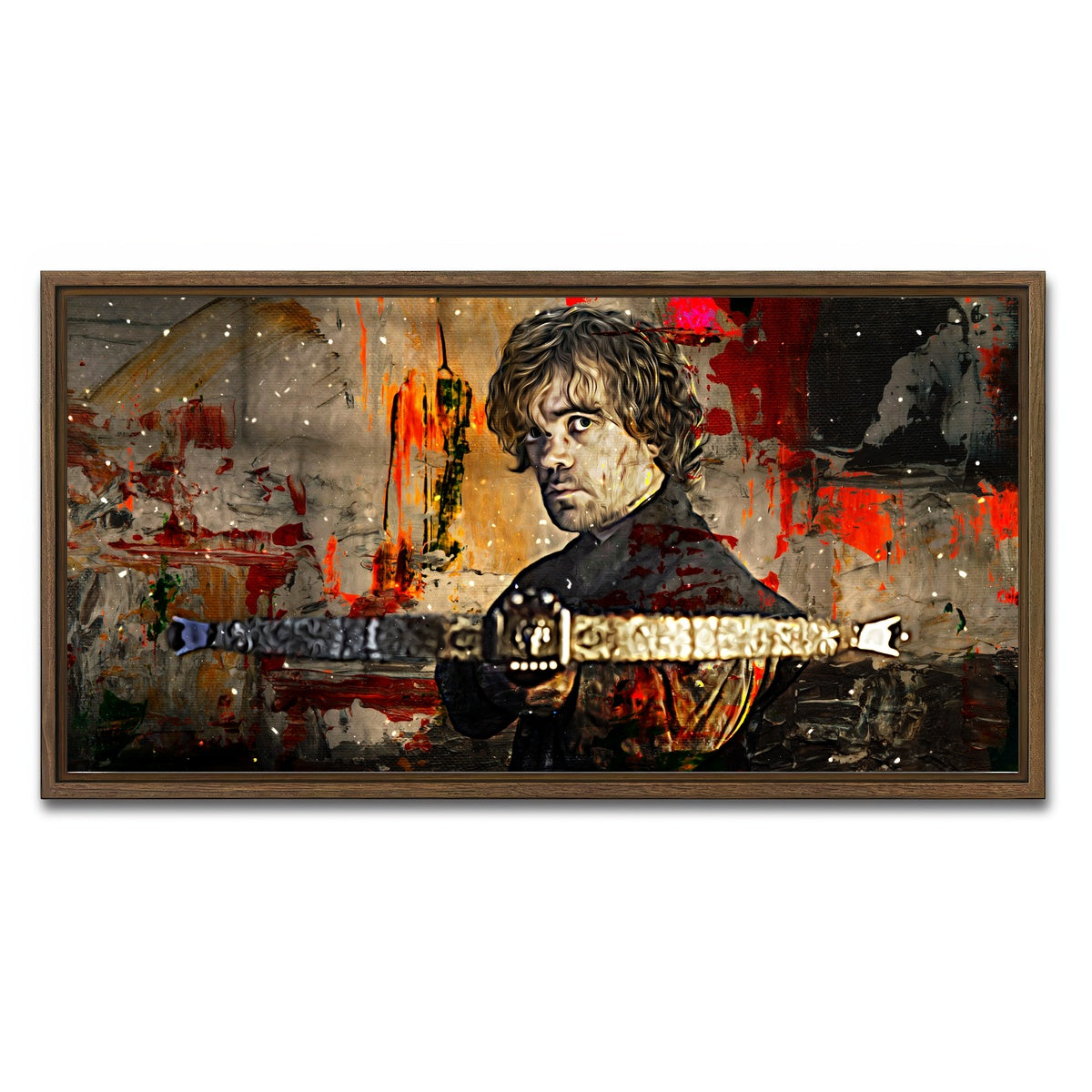 AUTO-MOCKUP WHITE | Tyrion Lannister | 1 Piece | Walnut Framed Canvas | group=2x1