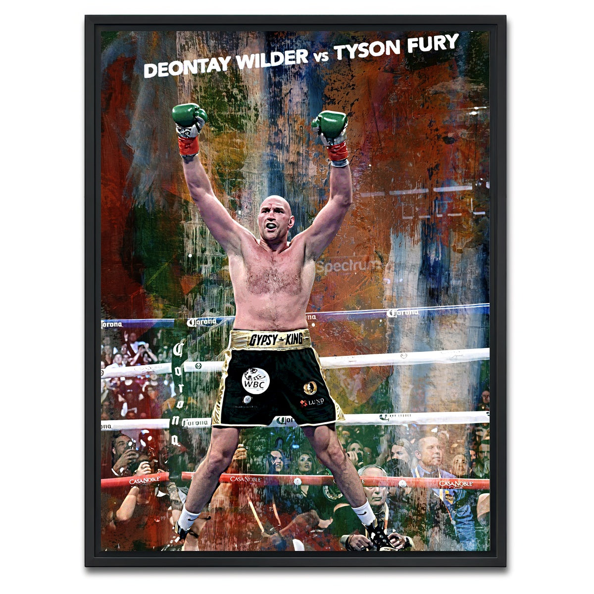AUTO-MOCKUP WHITE | Tyson Fury | 1 Piece | Black Framed Canvas | group=3x4