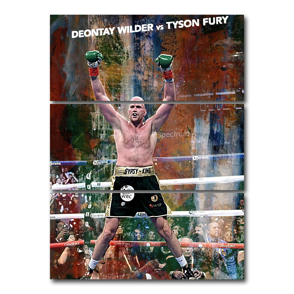 AUTO-MOCKUP WHITE | Tyson Fury | 3 Piece | Gallery Wrap Canvas | group=8x18_stacked