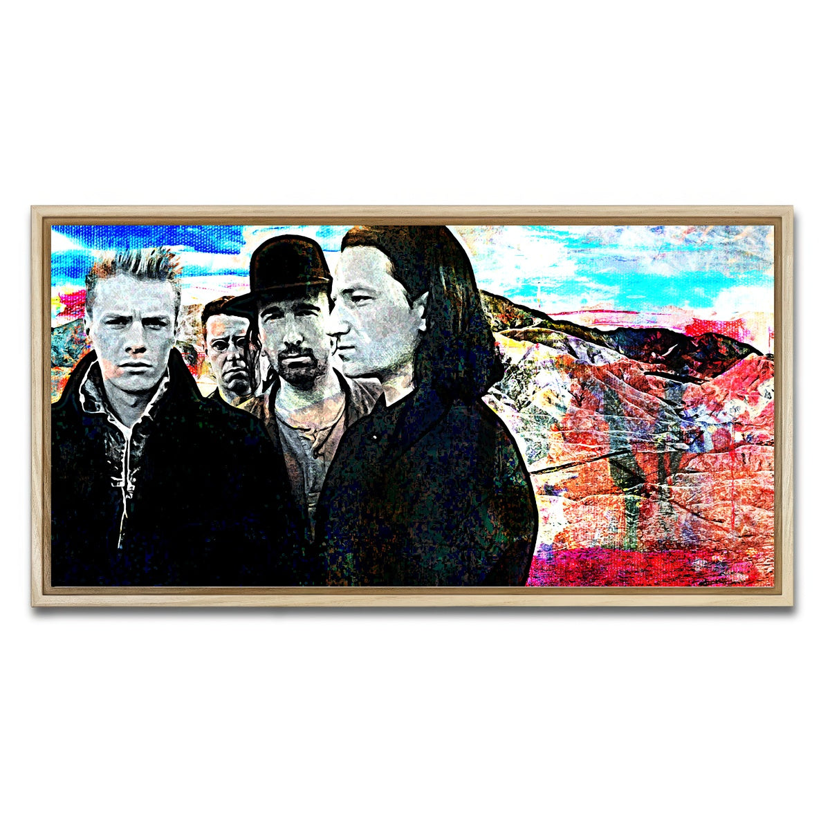 AUTO-MOCKUP WHITE | U2 | 1 Piece | Natural Framed Canvas | group=2x1