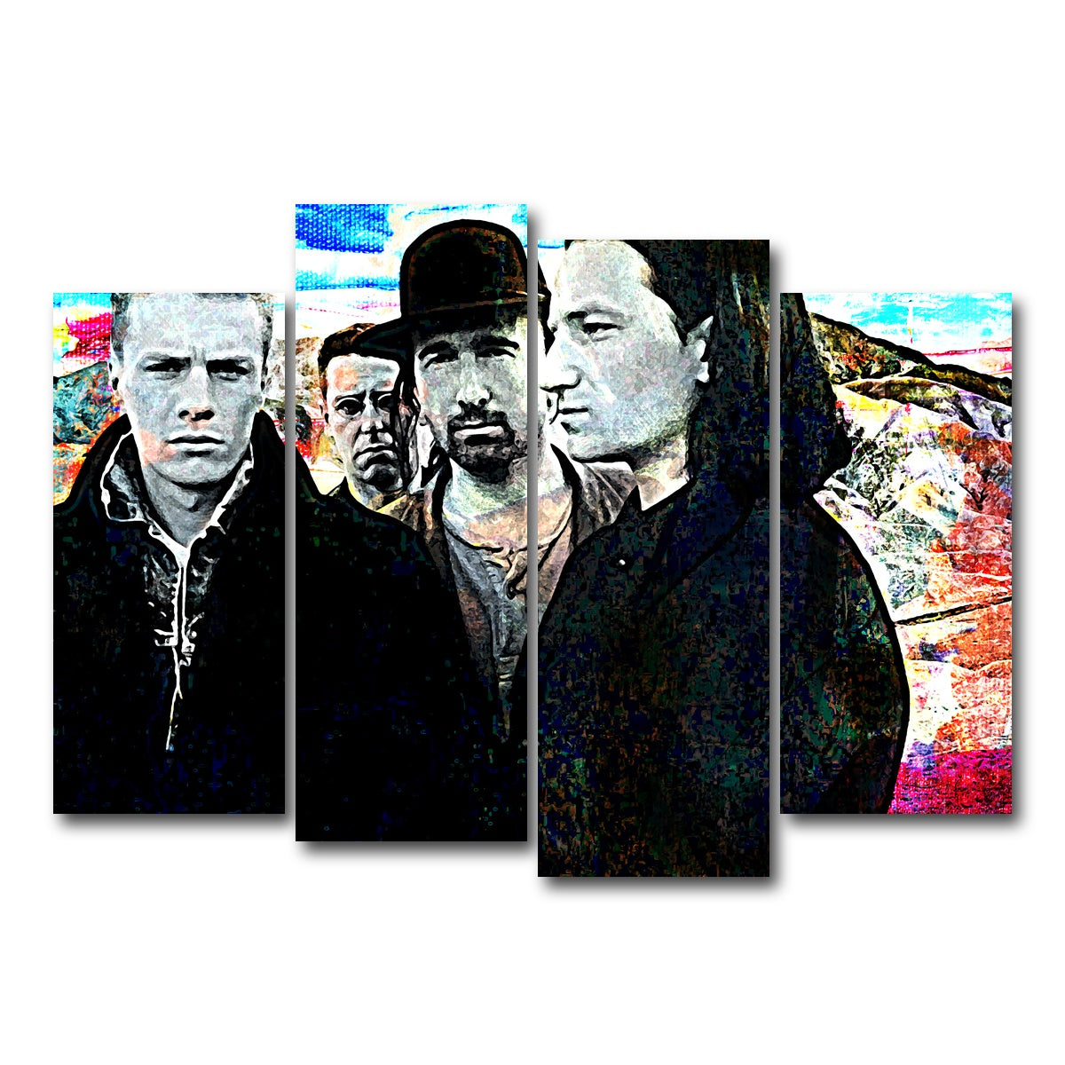 AUTO-MOCKUP WHITE | U2 | 4 Piece | Gallery Wrap Canvas | group=4_normal